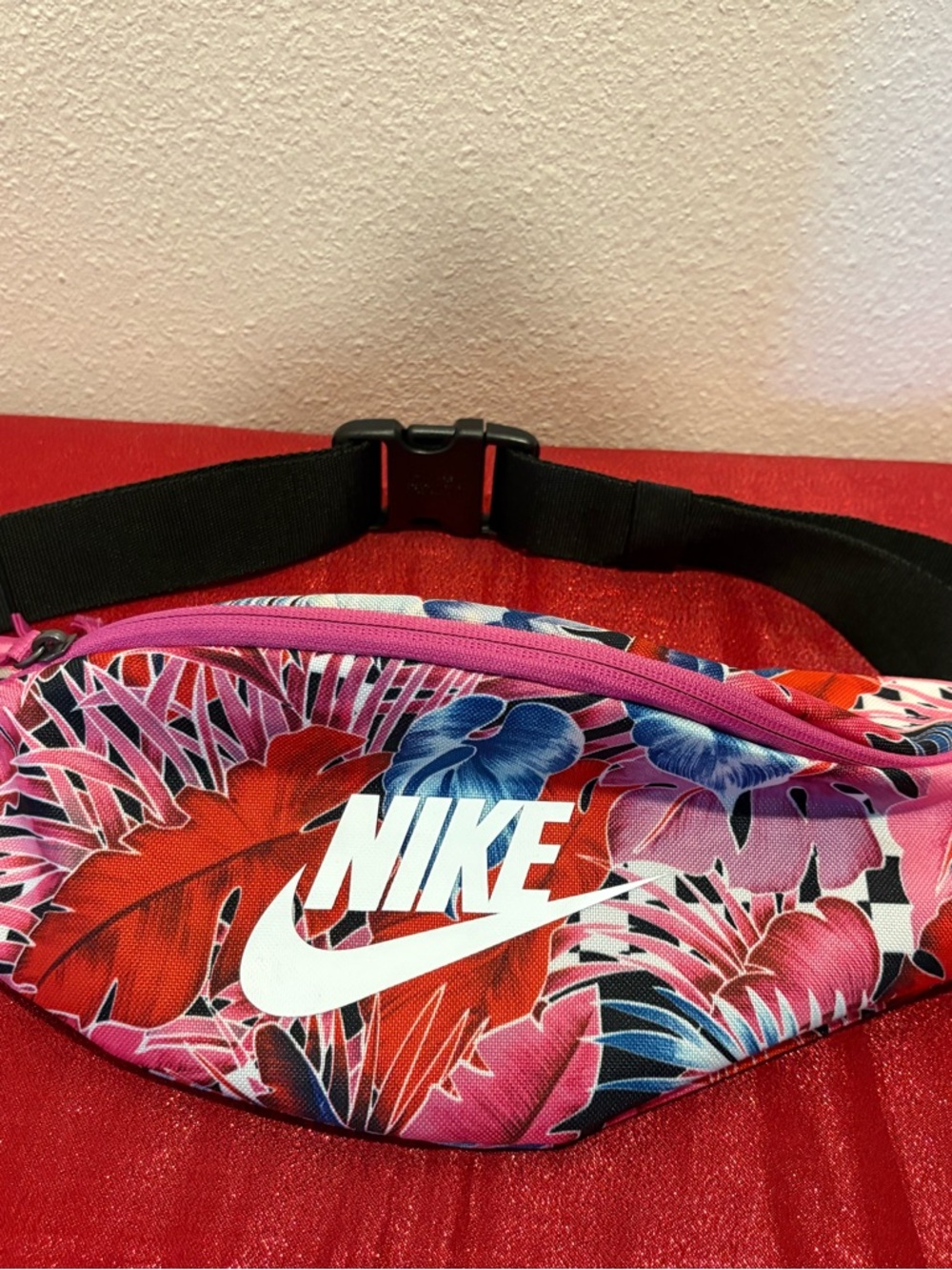 Nike Pink Floral Waist Pack - Women's Accessories